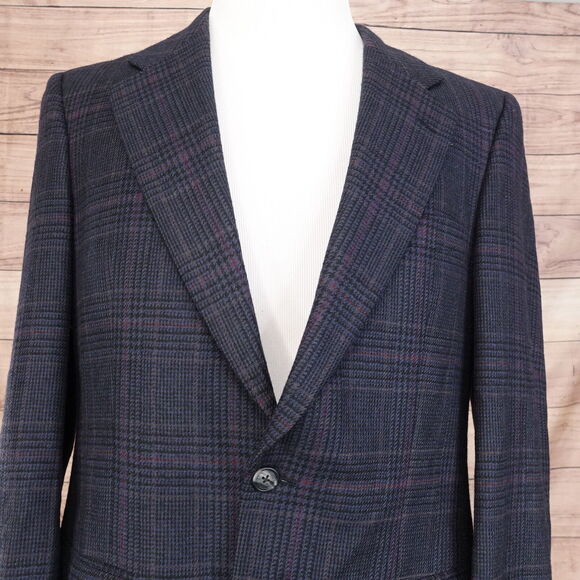 VINTAGE BURBERRYS BURBERRY BARNEY'S NEW YORK WOOL SPORT COAT MENS 42? - Picture 1 of 10